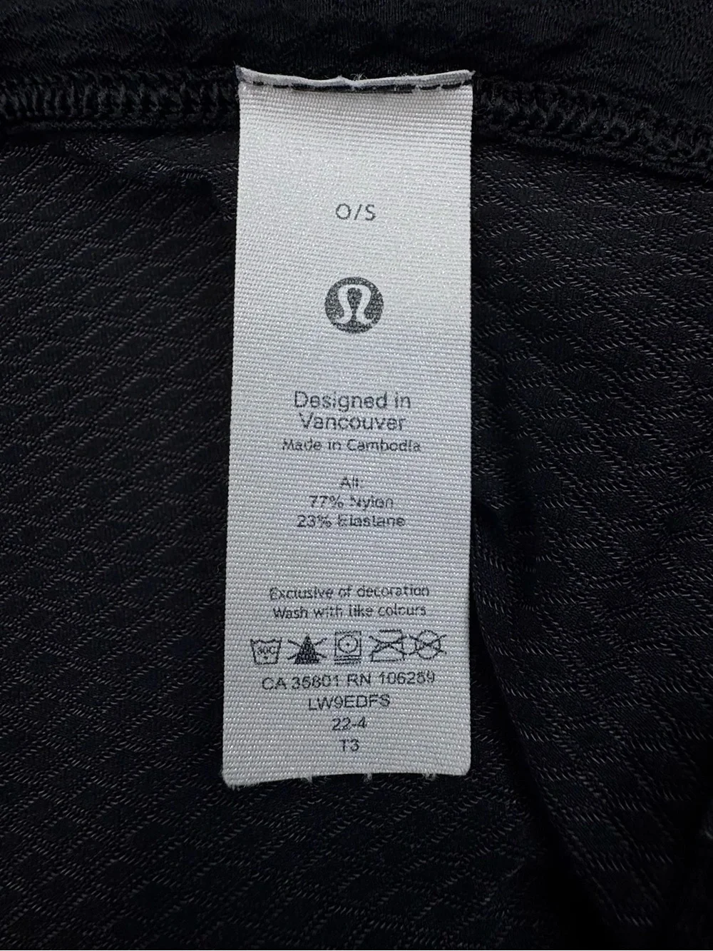 Lululemon Scarf-Style Hijab Women's One Size Black Lightweight Stretch LW9EDFS